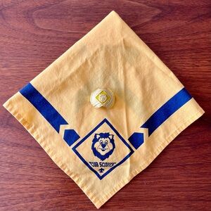 Cub Scout Lion Rank Neckerchief + Slide